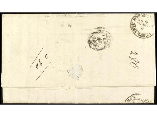 ✉ ESPAÑA. Ed. 149. 1875. BARCELONA a MESSINA (Italia). 50 ct