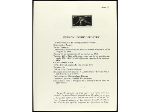 ESPAÑA. 1955-1962. MUESTRAS. Sellos impresos en negro sin de