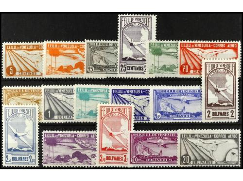 * VENEZUELA. Yv. Av. 17/40, 47/63. SERIES COMPLETAS. 41 valo