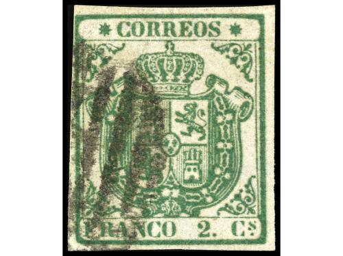 ° ESPAÑA. Ed. 32/4. 2 cuartos verde, un margen justo, 4 cuar