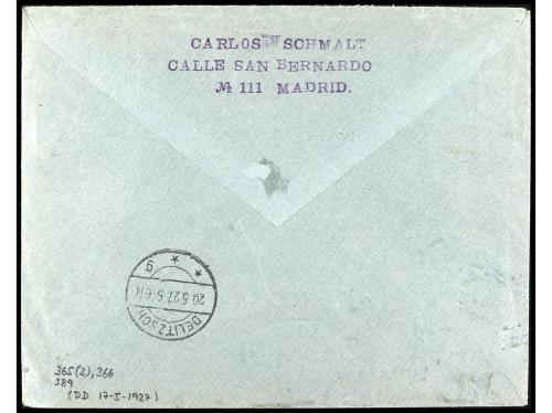 ✉ ESPAÑA. Ed. 389. 1927 (17 mayo). MADRID a ALEMANIA. 75 c. 
