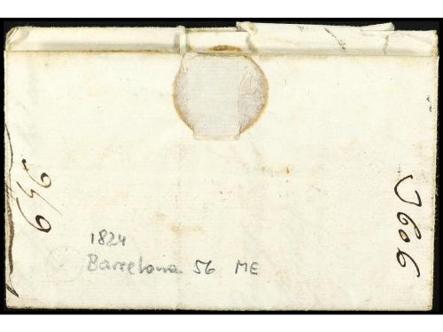 ✉ ESPAÑA: PREFILATELIA. 1824 (25 julio). CASTELLÓ DE AMPURIA