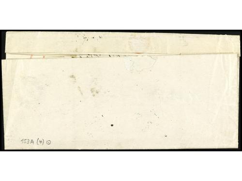 ✉ ESPAÑA. Ed. 153, 153A. 1875. MADRID a PARÍS. 10 c. castaño