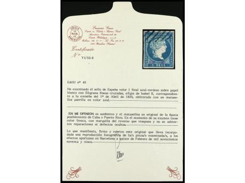 ° ESPAÑA. Ed. 43/6, */° 47/50. Pequeño stock de estas dos em