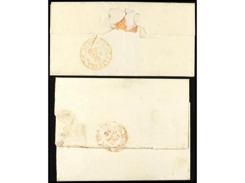 ✉ ESPAÑA. Ed. 1 (2) y 6 (2). 1850-51. Dos cartas circuladas 