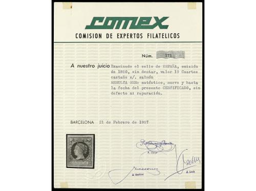 * ESPAÑA. Ed. 54. 19 cuartos castaño, grandes márgenes. Pese