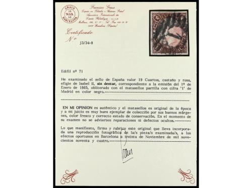 */° ESPAÑA. Ed. 69/73, 74/79. 1865. Colección stock montado 