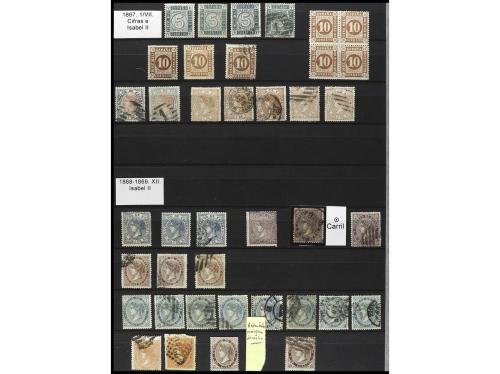 */° ESPAÑA. Ed. 80/101. 1866-68. Colección stock de estas em