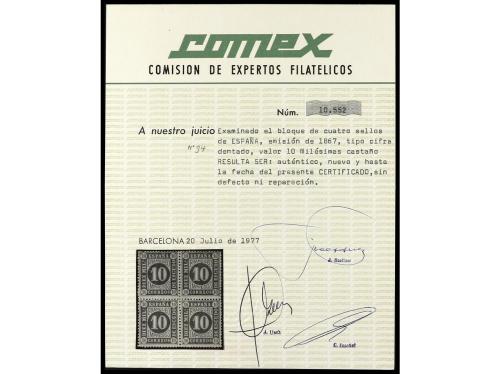 */° ESPAÑA. Ed. 80/101. 1866-68. Colección stock de estas em