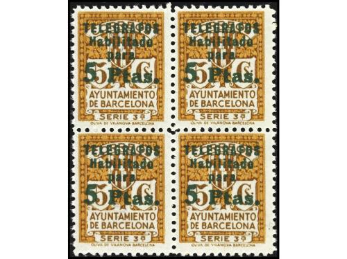** ESPAÑA: AYUNTAMIENTO DE BARCELONA. Ed. 4/8 (4). TELÉGRAFO