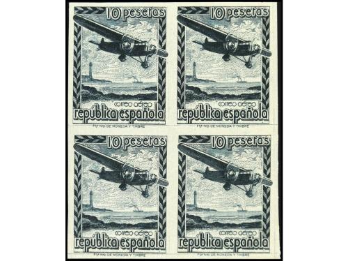 ** ESPAÑA. Ed. NE 38, 38s (4). 10 pts. verde negruzco NO EXP