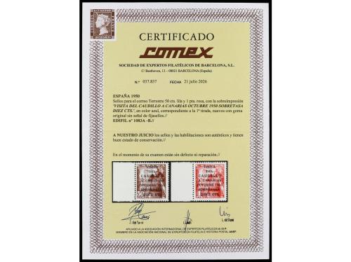 ** ESPAÑA. Ed. 1083A/B. CANARIAS CORREO I TIRADA. 2 valores.