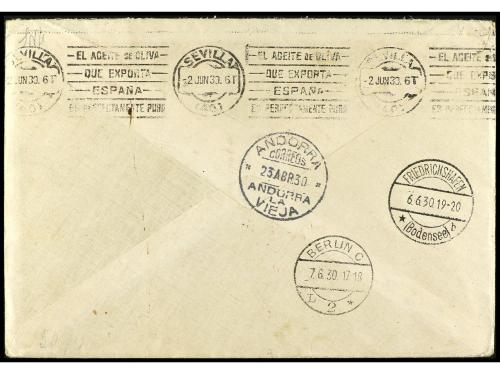 ✉ ANDORRA. Ed. 1 (3), 2, 3 (2), 4, 5, 6 (3), 7/10. 1930. AND