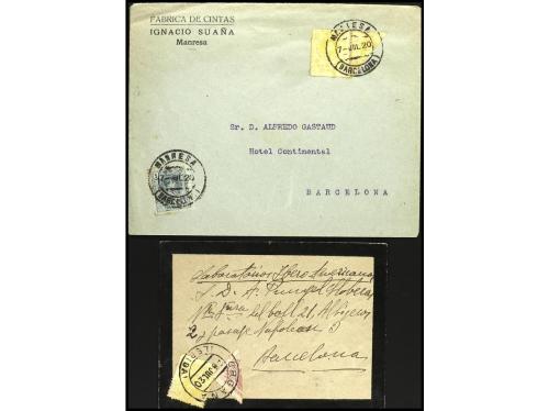 ✉ ESPAÑA. Ed. 268, 269f, 271, 271f. 1920. Dos cartas circula