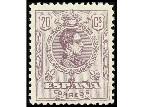 ** ESPAÑA. Ed. 290N + 289 var. 20 céntimos violeta, NUMERACI