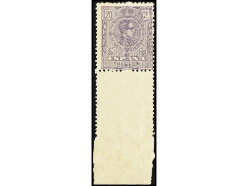* ESPAÑA. Ed. 290 var. 20 céntimos violeta, VARIEDAD DOBLE N