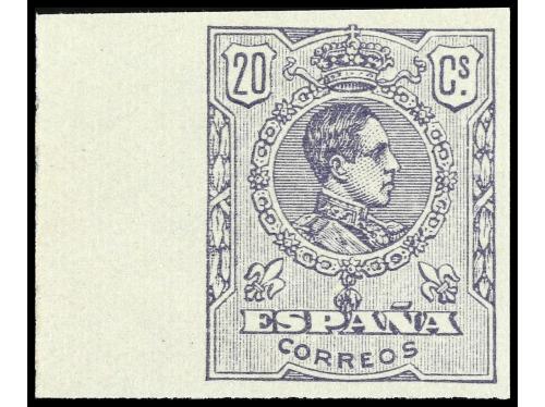 ** ESPAÑA. Ed. 290s. 20 céntimos violeta SIN DENTAR, borde d