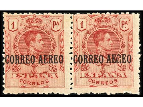 ** ESPAÑA. Ed. 292ta y 296ta. 5 c. verde y 1 pta. rosa, pare