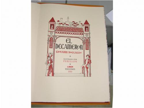 2002. LIBRO. (BIBLIOFILIA). EL DECAMERON. Ilustrado por PERE