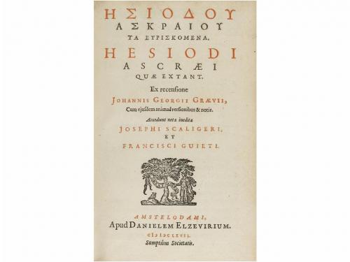 1634-1667. LIBRO. (CLÁSICOS). SALLUSTIUS, S.; HESIODI, JOHAN