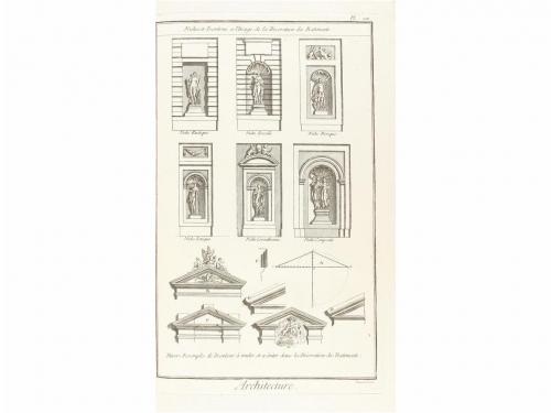 ca. 1780. LIBRO. (ARQUITECTURA-GRABADO). DIDEROT; D'ALEMBERT
