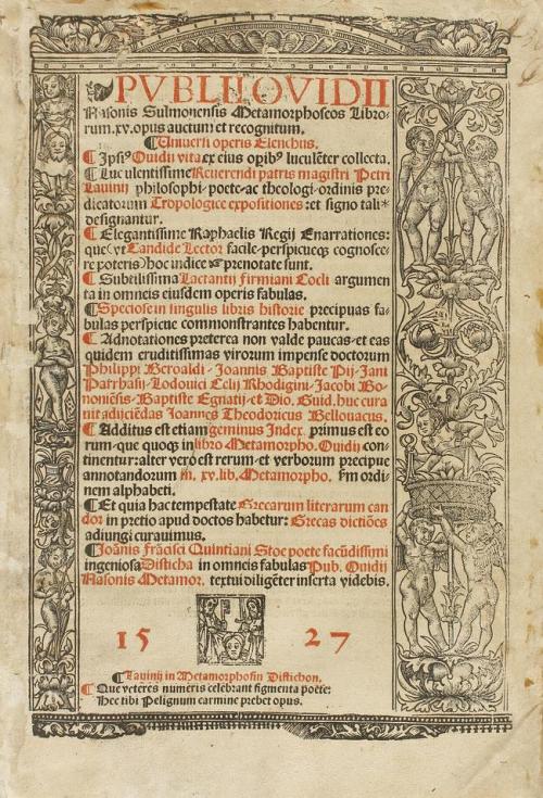 1527. LIBRO. (GÓTICO). OVIDII NASONIS, PUBLII:. SULMONENSIS 
