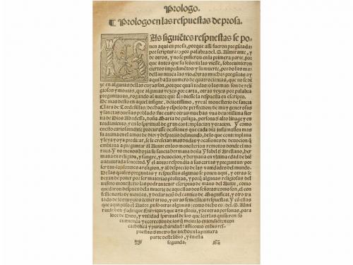 1552. LIBRO. (GÓTICO). [ESCOBAR, FRAY LUIS DE]:. 2ª PARTE DE