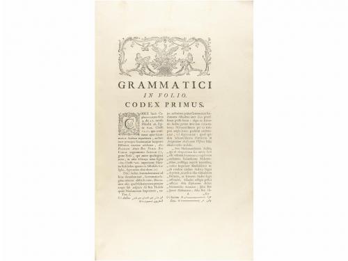 1760. LIBRO. (BIBLIOGRAFÍA). CASIRI, MICHAELIS:. BIBLIOTHECA