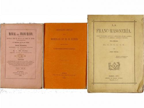 1900 ca. LIBRO. (MASONERIA). IMPORTANTE CONJUNTO DE DOCUMENT