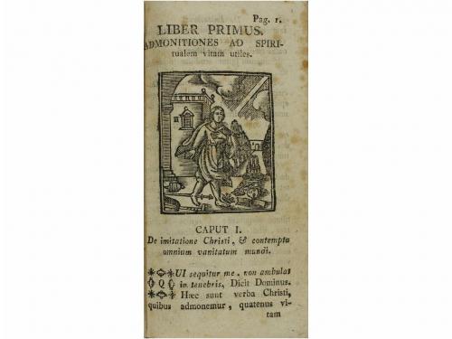 1740 ca. LIBRO. (GRABADOS-GIRONA). KEMPIS, THOMAE A.:. DE IM