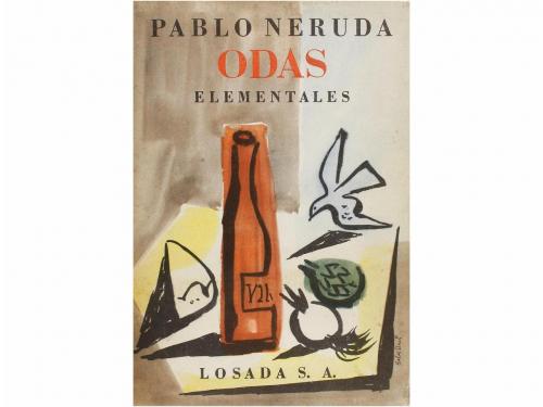 1954. LIBRO. (VANGUARDIAS-1ª EDICION). NERUDA, PABLO:. ODAS 
