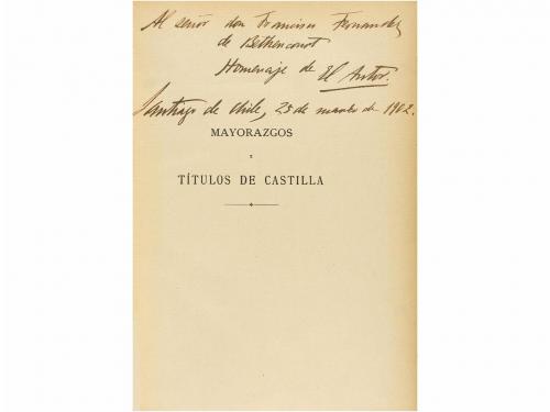 1901. LIBRO. (CHILE-GENEALOGIA). AMUNATEGUI SOLAR, DOMINGO:.