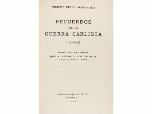 1942. LIBRO. (CARLISMO). LICHNOWSKY, PRINCIPE FELIX:. RECUER