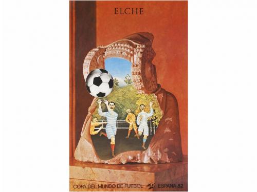 1982. CARTEL. (FUTBOL). CHILLIDA; TAPIES; FOLON; ARROYO; SAU