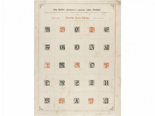 s. XIX. COLECCIONISMO. (CALIGRAFIA). 70 LÁM. DE CALIGRAFIA. 