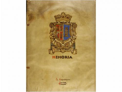 1935. MANUSCRITO. YARNOZ, JAVIER:. CONCURSO DE ANTEPROYECTOS