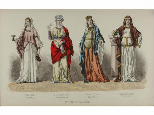 1875. LIBRO. (HISTORIA-MODA). CHALLAMEL, AUGUSTIN:. HISTOIRE