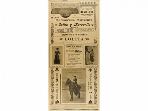 1899-1901. CARTEL. (TAUROMAQUIA). CONJUNTO DE 6 CARTELES DE 