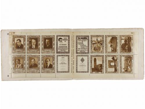1933. FOLLETO. (FILATELIA). 14 CARNETS SEGELLS "CATALUNYA". 