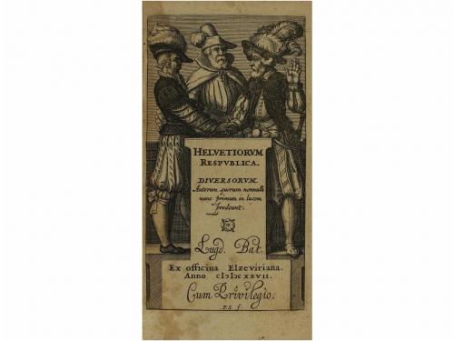 1627. LIBRO. SIMLER JOSIAS (Y OTROS):. HELVETIORUM RESPUBLIC