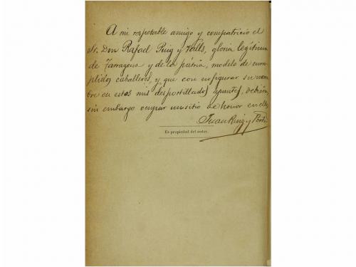 1891. LIBRO. (TARRAGONA). RUIZ Y PORTA, JUAN:. TARRACONENSES