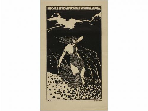1910 ca. GRABADO. (EX-LIBRIS). LIPMANN; D'IVORI; ORDUÑA; JUL