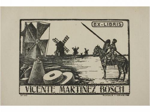 1910 ca. GRABADO. (EX-LIBRIS). VIOLA; CASALS Y VERNIS; RENAR