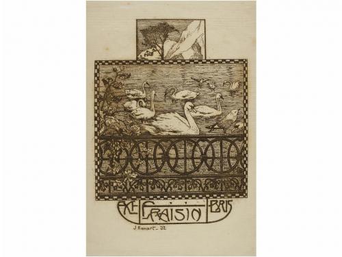 1920 ca. GRABADO. (EX-LIBRIS). CASALS Y VERNIS; TRIADO; RENA