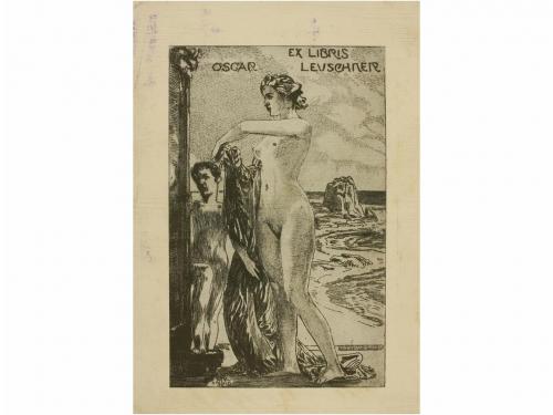 1920 ca. GRABADO. (EX-LIBRIS). CASALS Y VERNIS; TRIADO; RENA