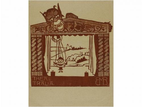 1920 ca. GRABADO. (EX-LIBRIS). CASALS Y VERNIS; JULIBERT; D'