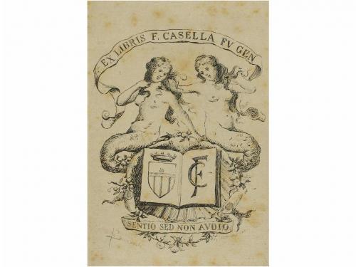 1920 ca. GRABADO. (EX-LIBRIS). CASALS Y VERNIS; JULIBERT; D'