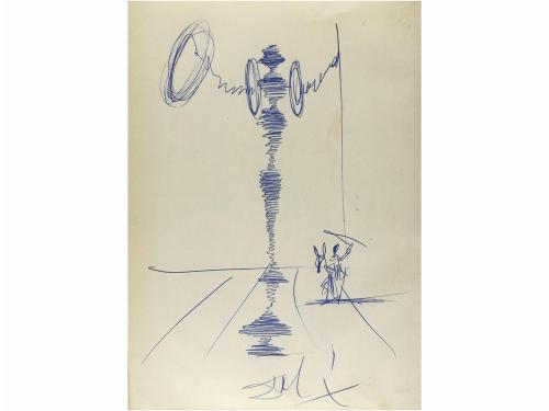 1957. ORIGINAL ARTÍSTICO. DALI, SALVDOR:. DIBUJO ORIGINAL DE