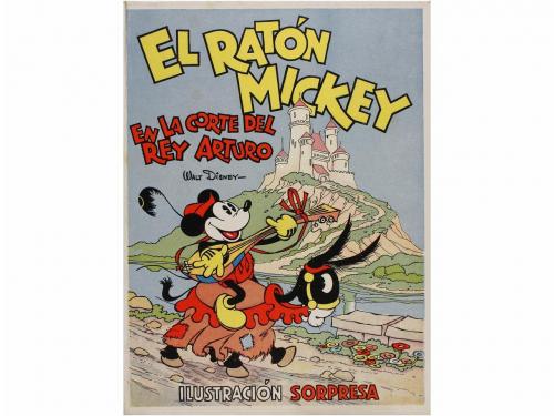 1934. LIBRO. EL RATÓN MICKEY EN LA CORTE DEL REY ARTURO. Lib