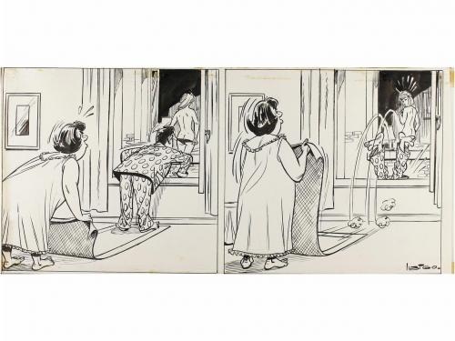 1963. ORIGINAL ARTÍSTICO. IÑIGO:. LOLA (ALFOMBRA). Tira orig